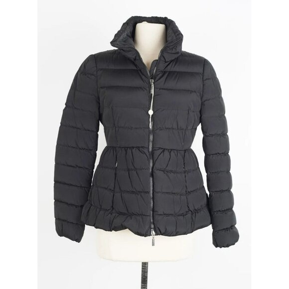Moncler Neva Stretch Padded Down Jacket Black SZ 1/Small